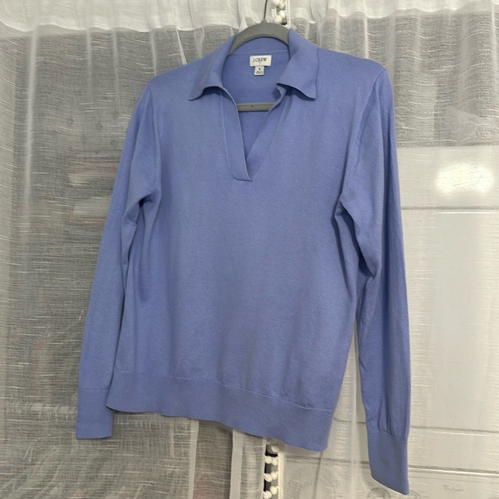 J. Crew Factory Purple Cotton Sweater-Polo M